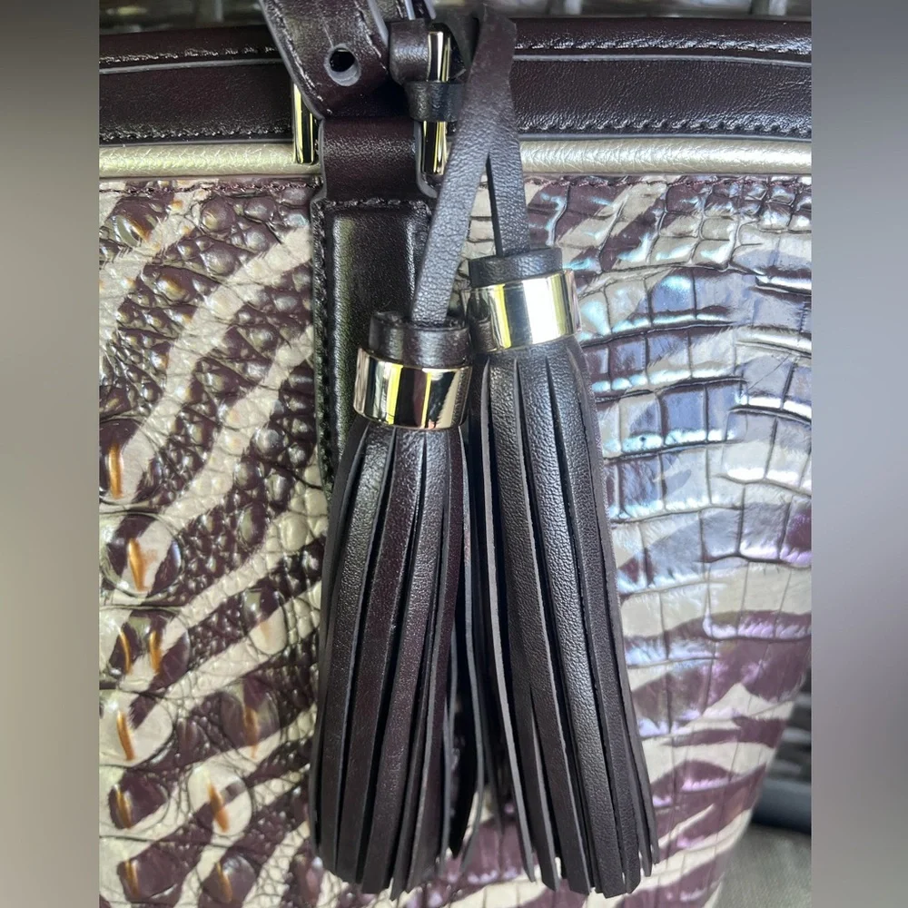 NWT Brahmin SET in COFFEE BENGAL Medium Asher and Ady Wallet